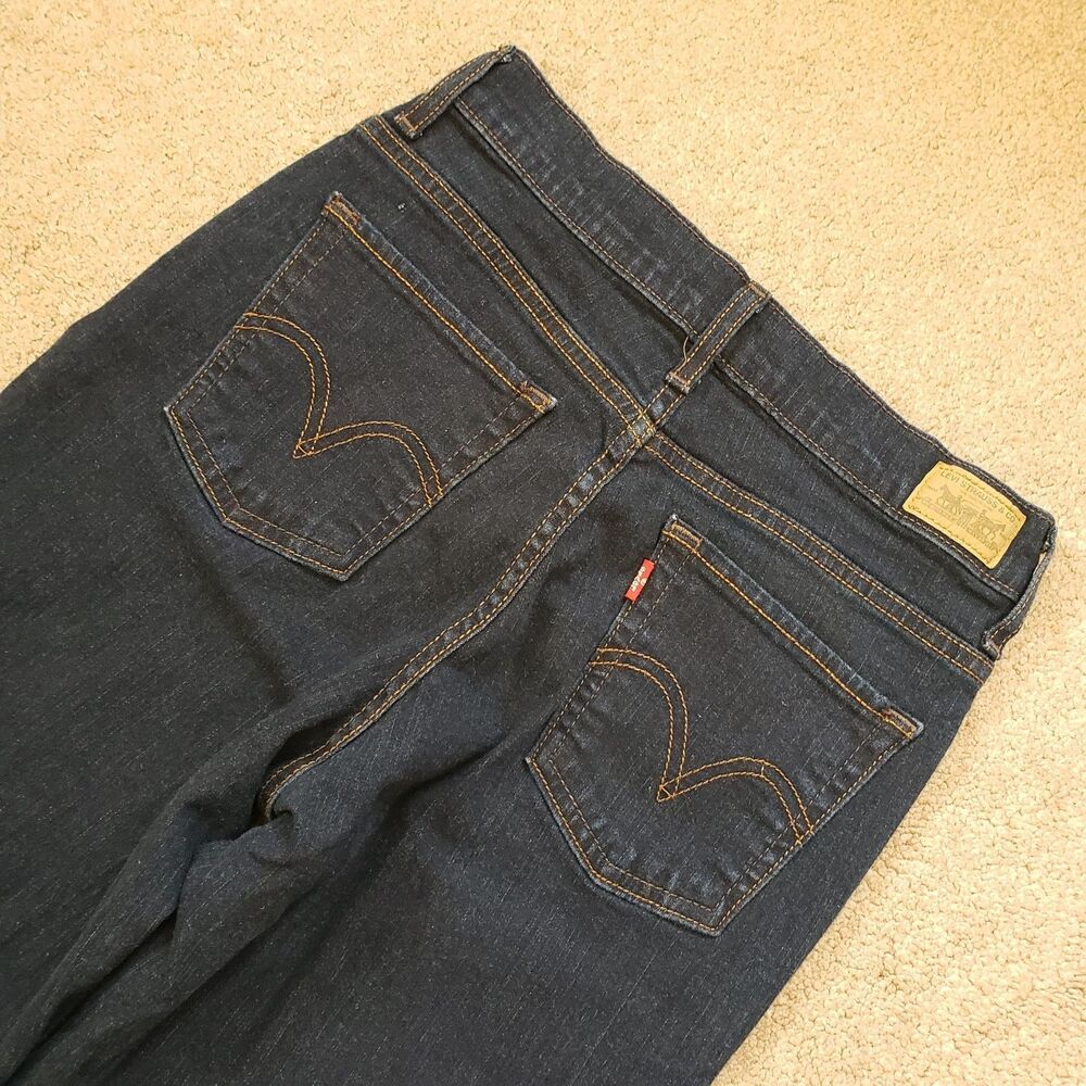 Vintage Y2k Levi's 512 Perfectly Slimming Boot Cut Jeans Dark Wash Size 6 S - Picture 4 of 11